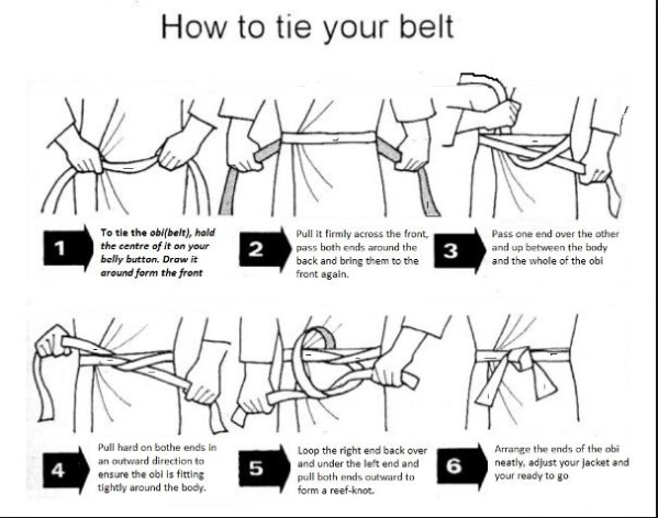 tie judo belt